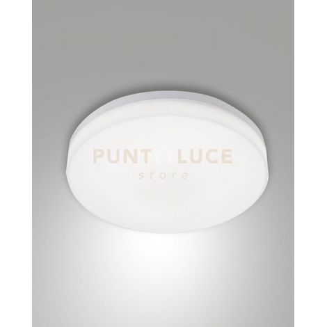TRIGO PLAFONIERA BIANCA D.28CM A LED 27W 3000K 2500LM IP65 C/SENSORE