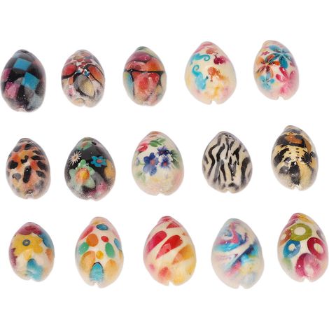 15 coques tressées pour cheveux, anneau décoratif imprimé accessoire DIY, pendentif cercle à cheveux coquillage pour mariage (1/5)