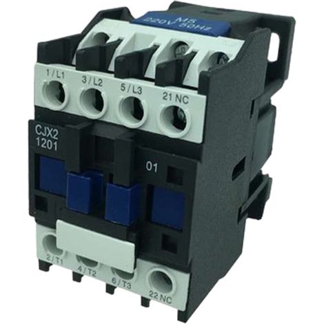Contacteur AC CJX2-1210 pour moteur, 220 V, 25 A, 50/60 Hz, 3 pôles, contacteur modulaire industriel, bobine (1/5)