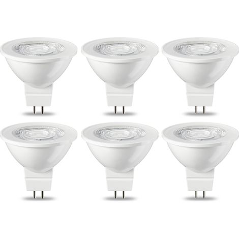 Confezione da 6 lampadine LED GU5.3 MR16 da 5W, luce bianca calda, non dimmerabili, 220V - AquaForge (1/5)