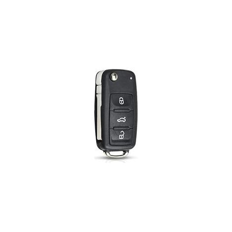 Ersatz-Klapp-Autoschlüsselgehäuse für VW Volkswagen Golf Mk6 T1guan Polo Passat CC Seat Skoda Octavia 3 Tasten (1/5)