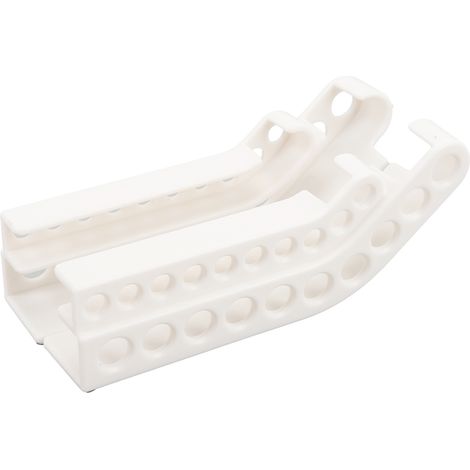 Support mural pour piles AA et AAA, distributeur et rangement en plastique blanc (1/5)