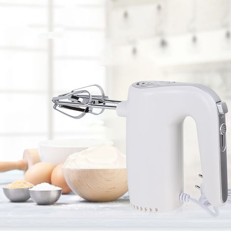 Batteur à œufs électrique portatif, pour la pâtisserie maison, petit batteur à gâteaux, batteur à œufs automatique, norme européenne, 220 V, blanc. (1/5)
