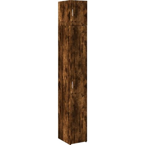 vidaXL Mobile Sottile Rovere Fumo 30x42,5x225 cm in Truciolato