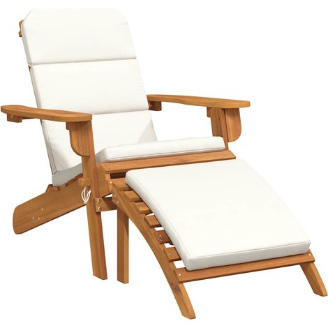 Maison Exclusive - Silla de jardín Adirondack con reposapiés made (1/5)
