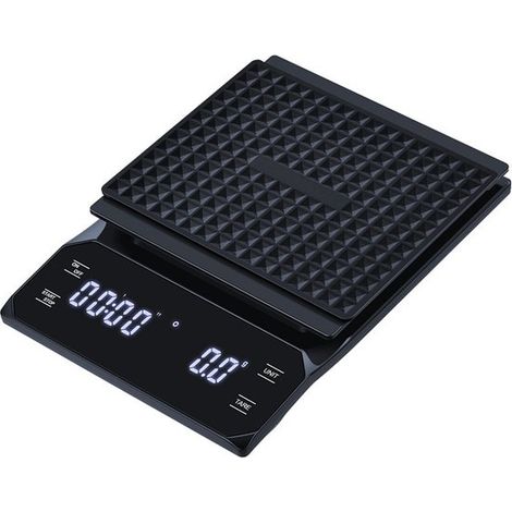 Balanza digital para café con temporizador y base antideslizante (0,1 g,3 kg),Recargable o a pilas,precisión de 0,1 g (1/2)
