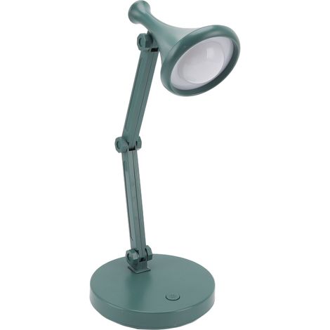 Lampe de Bureau LED Verte, 2 Niveaux de Luminosité, Support Réglable, Moderne, Anti-Fatigue pour Études et Chambre, Éclairage Doux (1/5)