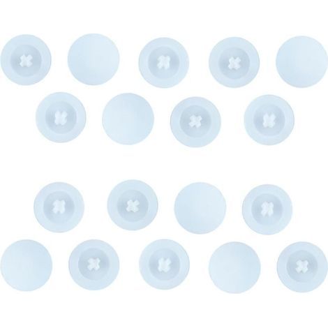 50 Pièces Capuchon à Vis en Plastique Cache-Vis, Anti-Rouille Cache Vis, Blanc en Plastique Vis Cruciformes à TêTe Croix, Capuchons DéCoratifs Vis, Capuchons pour Clous Autotaraudeurs (1/5)