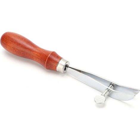 Outil de Bord en Cuir, Plioir de Bord en Cuir Extérieur Réglable, Outil de Coupe de Pli en Cuir en Acier Inoxydable, pour la Maroquinerie, Bricolage. (1/5)