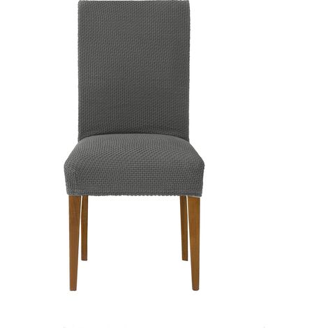 Eysa Cora Coprisedia Bielastico con Schienale, Poliestere-Cotone, Grigio, 32x21x5 cm, 2 unità (1/3)