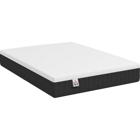 Matelas 200x160cm, matelas 2 personnes, mousse à mémoire de forme, 20cm d'épaisseur, certifié Oeko-Tex, fermeté moyenne