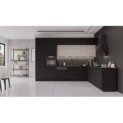 Winkelküche SIENA + ARONA 350x290 cm Küchenzeile Eckküche Küche XL Stauraum (1/5)