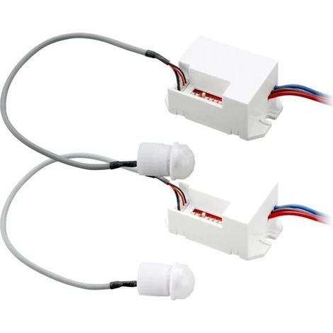 2 Détecteur de Mouvement Encastrable Plafond Infrarouge Blanc pour Éclairage - Distance Détection 3 à 6m en Champ Libre - Angle 360°(110-240V) (1/5)