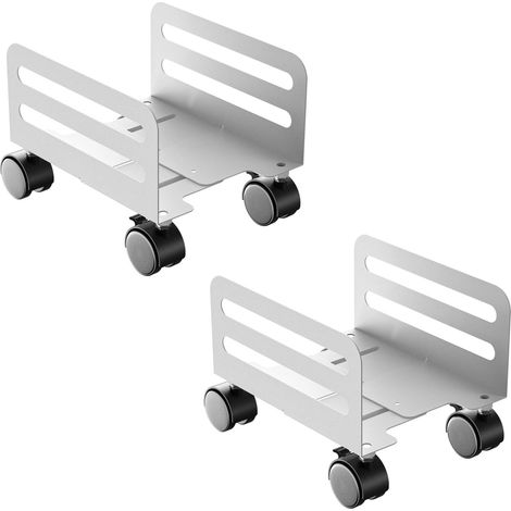 Höhenverstellbarer Computer-Host-Handyhalter, Desktop-Host-Rack und Chassis-Rack, Stahl-Hauptrahmen (weiß), 2 Stück (1/5)