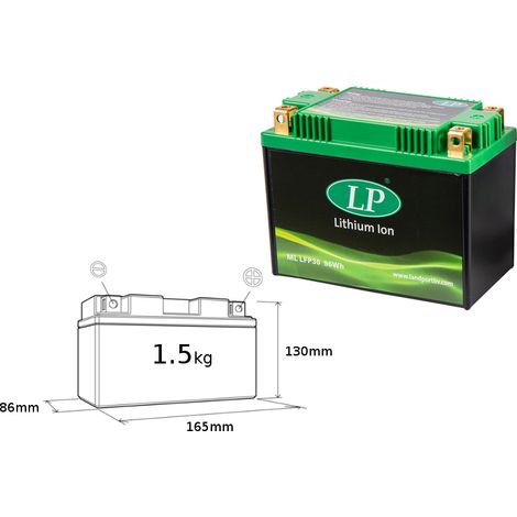 BATTERIA LANDPORT LIFEPO4 AGLI IONI DI LITIO LFP30 (ML LFP30) (165X86X130) (96 WH) (PESO 1500G) (6)