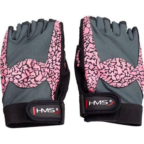Guantes de fitness para mujer, talla L, color rosa/gris