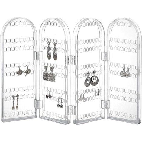 Support de Boucle d'oreille Acrylique Boucle d'oreille en Présentoir Rangement Boucles Doreilles Porte Boucles d'oreilles Boîte de Rangement (1/5)