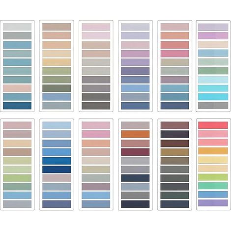 Blocs de notes adhésives, 2400 feuilles, 120 couleurs, étiquettes adhésives, 12 x 45 mm, inscriptibles, pour classeurs à anneaux, étiquettes de notes, marque-pages et organiseurs de documents (1/5)