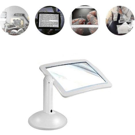 Loupe rotative à 360° grossissant 3x pour la lecture de pages entières, lampe loupe de table (1/5)