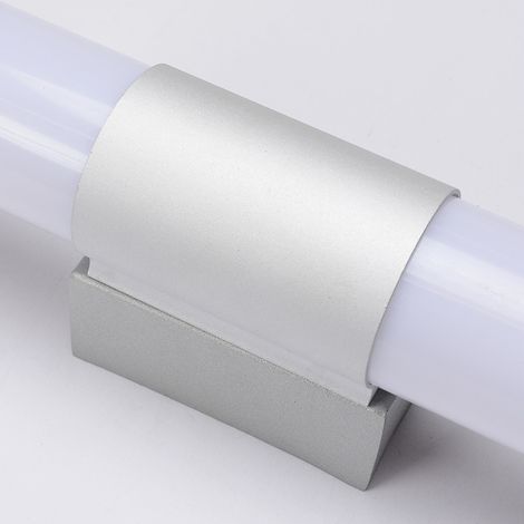 Miroir de Salle de Bain LED - Applique Fermée en Acier Inoxydable + Lampe Acrylique - Economie d'Energie - Ampoule LED Haute Luminosité - Style Maison Moderne 25cm (Lumière Chaude) (1/3)