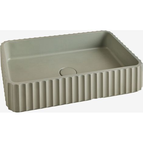 Lavabo rettangolare 50x30 cm in cemento Teide SKLUM            