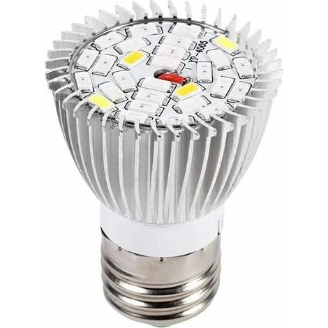 Ampoule Lampe de Croissance, LED Cultiver Ampoule 10W E27 Haute Puissance Panneau Full Spectrum LED À Effet de Serre Hydroponique Vegs En Pot Plante À Fleurs Cultiver Ampoule Intérieur Cultivant Lampe (1/5)