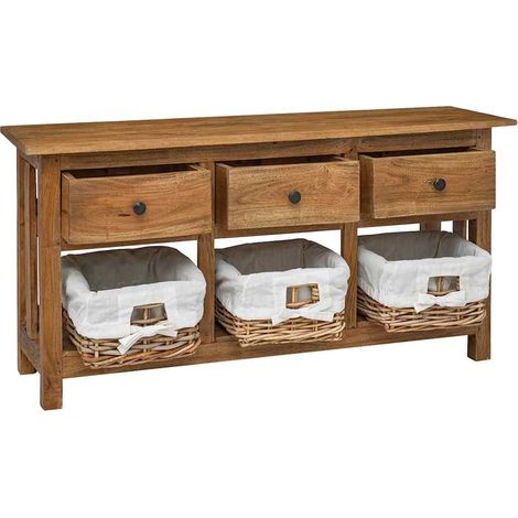 Maison Exclusive - Credenza in Legno Massello di Mogano 100x30x50 cm