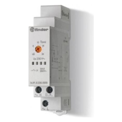 Finder 14.91.8.230.0000 Relè temporizzatore luci scale Guida DIN 230 V/AC