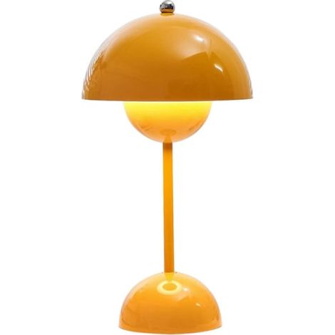 Lampe de table nordique danoise en forme de bouton de fleur, décoration de bureau, lampe de chevet (paiement sur demande) jaune taille unique