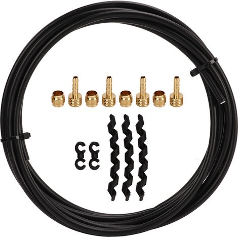 X CANSUN Tubo flessibile per olio freni per bicicletta per freni a disco idraulici su mountain bike, nero, per SR01T (1/5)