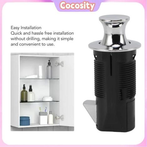Cocosity Serrure d'armoire Serrure Armoire Ronde Zinc Sécurisée Pour Tiroir De Fichier auto loquet (1/4)