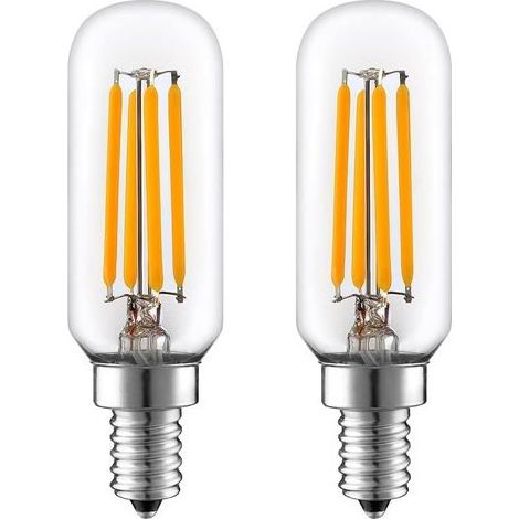 2 Pièces Ampoule LED E14 T25 ampoule tubulaire pour hotte aspirante, 4W = 40W, blanc chaud 2700K, pour réfrigérateur congélateur/micro-ondes/hotte (1/5)
