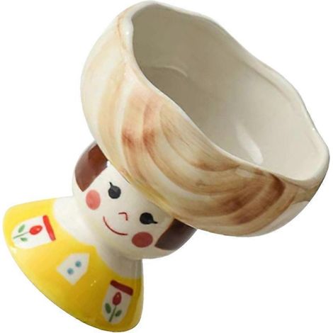 Bol à dessert en céramique jaune compatible avec la crème glacée - Vaisselle créative (1/5)