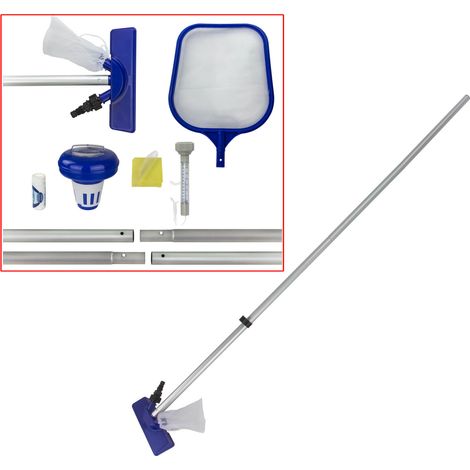 Bestway Pool Swimmingpool 7-tlg Reinigung Zubehör Set Kescher Thermometer Tester (1/5)