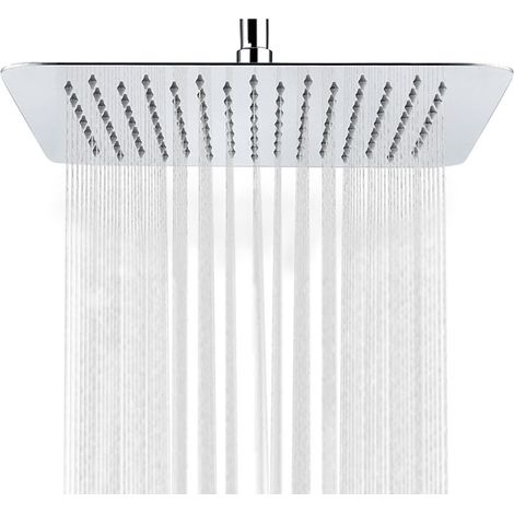 20 cm quadratischer Regenduschkopf, ultradünn, Hochdruck, G1/2, Edelstahl, poliertes Chrom, Ersatzteil (1/5)