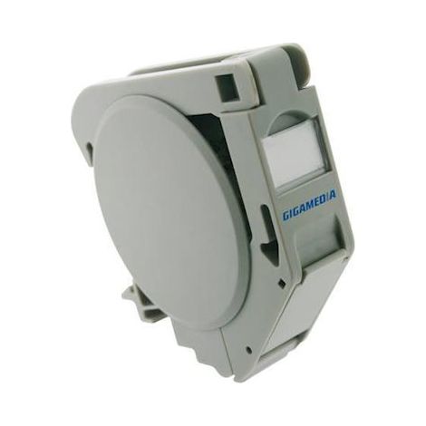 module rj45 - rail din - cat6a - blindé - stp - gigamédia rjdincat6a