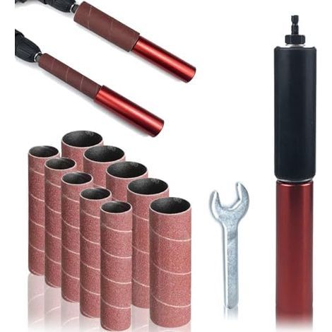 Adaptateur de Ponceuse à Broche, Manchons Ponçage 1,5 Pouces pour Paquet 10 Mandrin en Alliage - (1/5)