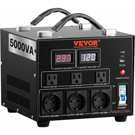 Transformateur 220 V⇄110 V Convertisseur de Tension Élévateur (1/5)