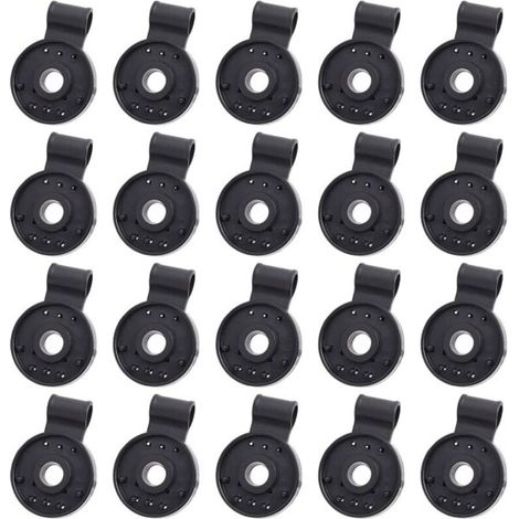 20 clips en plastique pour toiles d'ombrage, clips ronds pour filets, toiles d'ombrage de jardin, accessoires pour films de serre (1/5)
