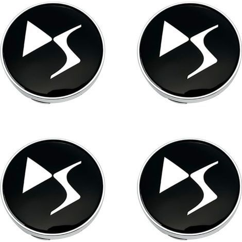 4 Pièces Auto 60mm Cache Moyeux pour Citroen DS3 DS4 DS6. Enjoliveurs de Roue Capuchon Centre Accessoires Extérieurs Voiture 3D Logo Noir