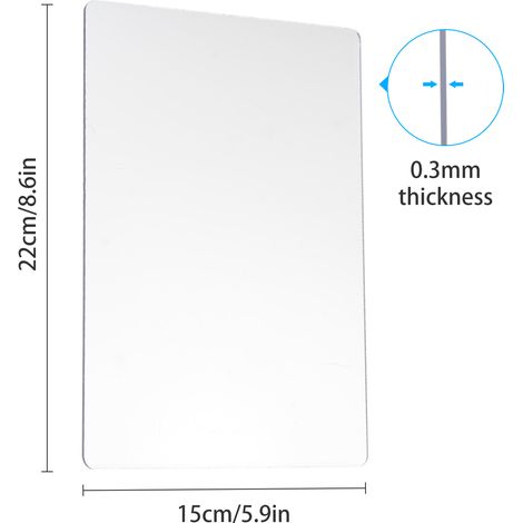 Tampons de découpe standard 2 pièces plaque en plastique polycarbonate pour machine à embosser 22x15cm/8.6x5.9in adapté A5 matrice et artisanat (1/5)