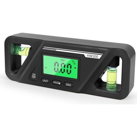 Livella digitale, 4 x 90°/2 x 180°, piccolo goniometro digitale, righello angolare con schermo LCD retroilluminato, 2 modalità di misurazione, inclinometro digitale, strumenti di misurazione del livel (1/4)
