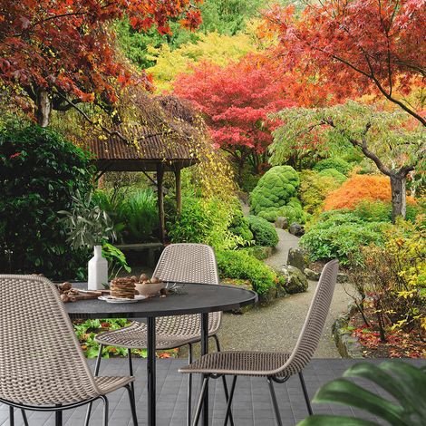 Papier peint panoramique - Jardin japonais - 130 cm x 86 cm (1/4)
