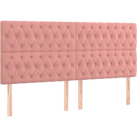 Maison Exclusive - Testiera Rosa 200x7x118/128 cm Velluto