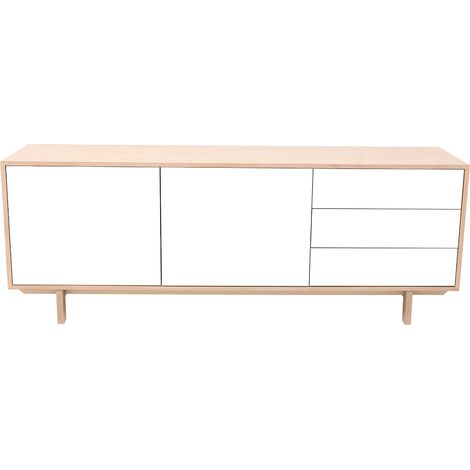 Aparador nórdico madera y blanco 195cm SID
