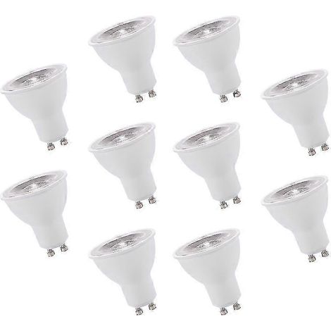 Lot de 10 spots LED GU10 7W 500 lumens 220V pour la maison (1/4)