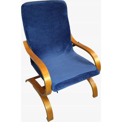 Fodera per poltrona FINKA, blu navy, velluto spesso