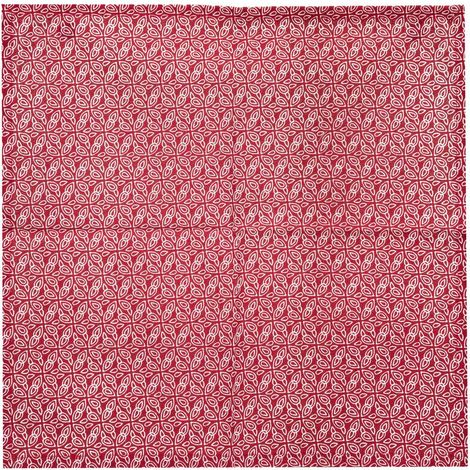Lot de 4 Serviettes de table en Coton Rouge imprimé Olia 40 x 40 cm - Atmosphera