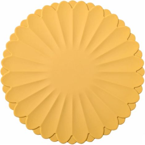 sous-Plats en Silicone Résistants à la Chaleur - Dessous de Plat Anti-Dérapant pour Cuisine et Table (Jaune, Diamètre: 18 CM / 7,09 Pouces (Environ)) (1/5)