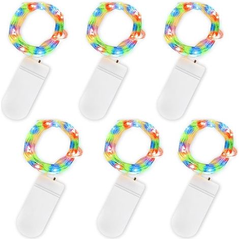 Illuminazione d'atmosfera, lunga 2 metri, con filo di rame impermeabile da 20 mm e luci a LED, ideale per compleanni, feste, matrimoni, decorazioni da giardino, ecc. (1/5)